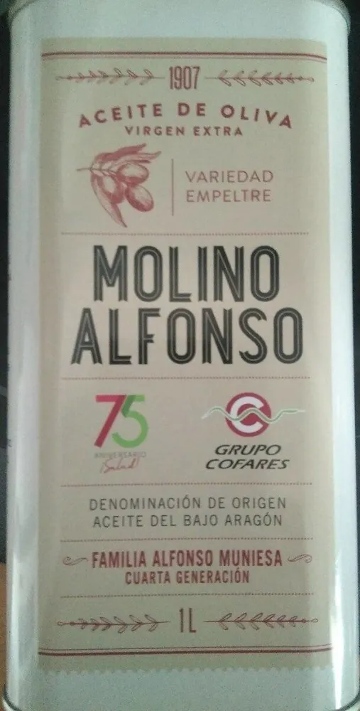 Aceite de oliva virgen extra molino Alfonso