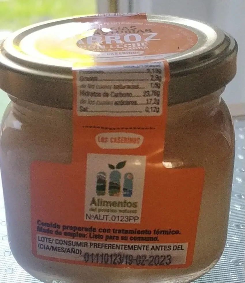 Arroz con leche vaca y cabra