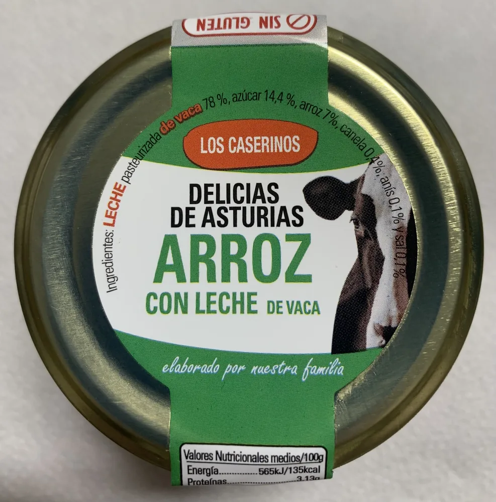 Arroz con leche de vaca