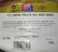 Centro paleta 50% raza duroc