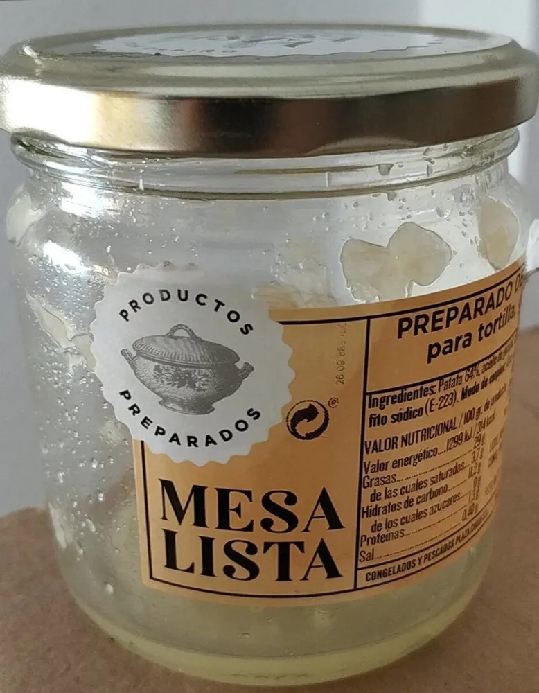Preparado de patata con cebolla