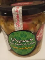 Preparado para tortilla de patatas con verduras