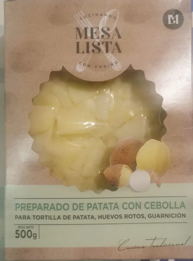 Preparado de patata con cebolla