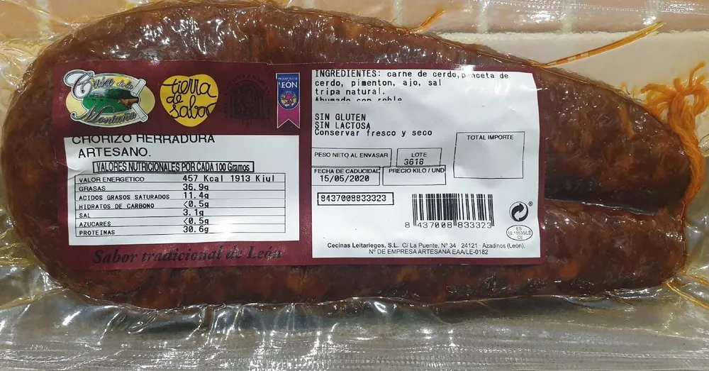 Chorizo herradura artesano