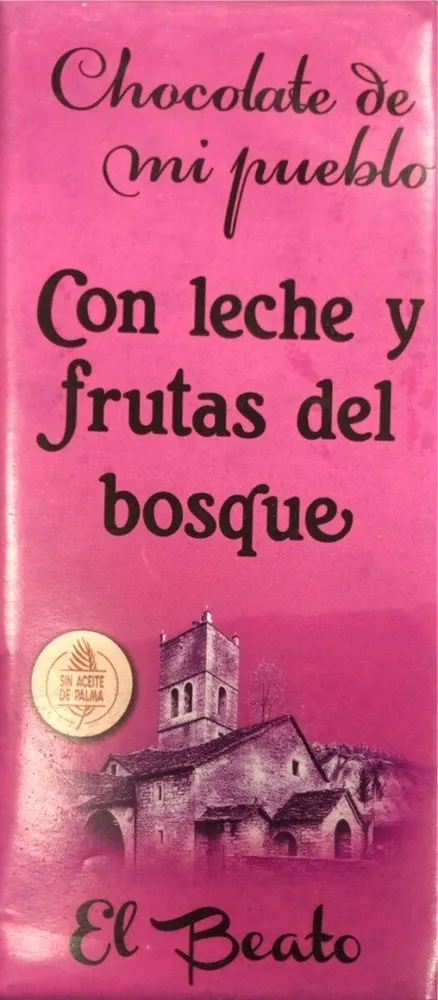 Chocolate de mi pueblo con leche y frutas del bosque