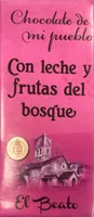Chocolate de mi pueblo con leche y frutas del bosque