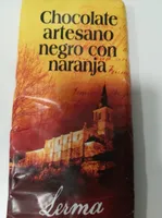 Chocolate artesano negro con naranja