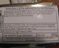 Galleta Aranzazu Integral
