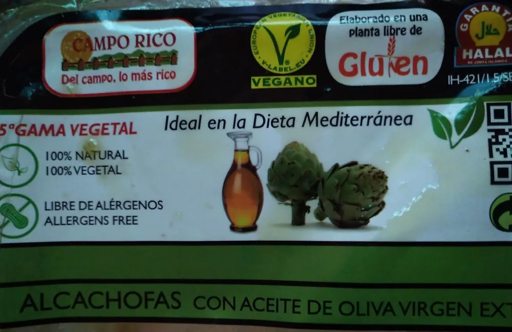 Alcachofas con aceite de oliva extra