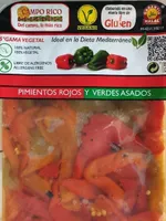Pimiento rojo y pimiento verde asados