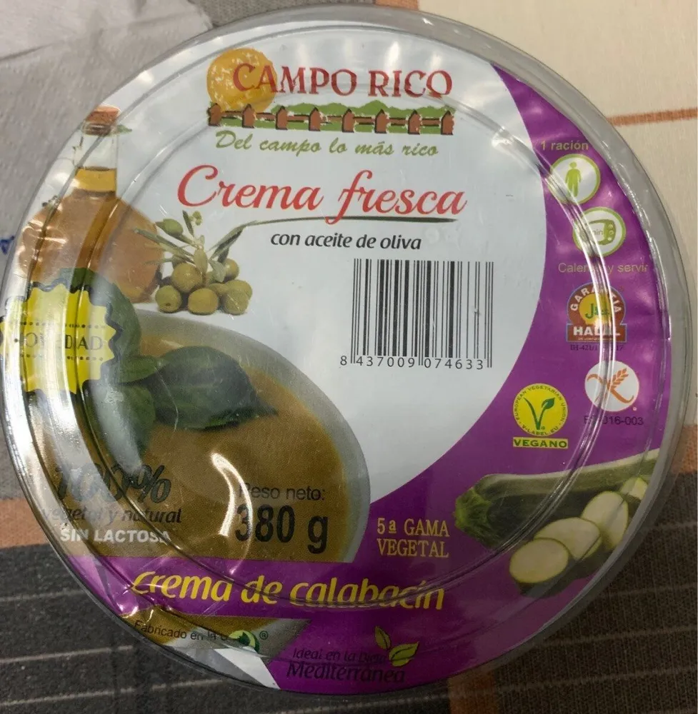 Crema de calabacín.