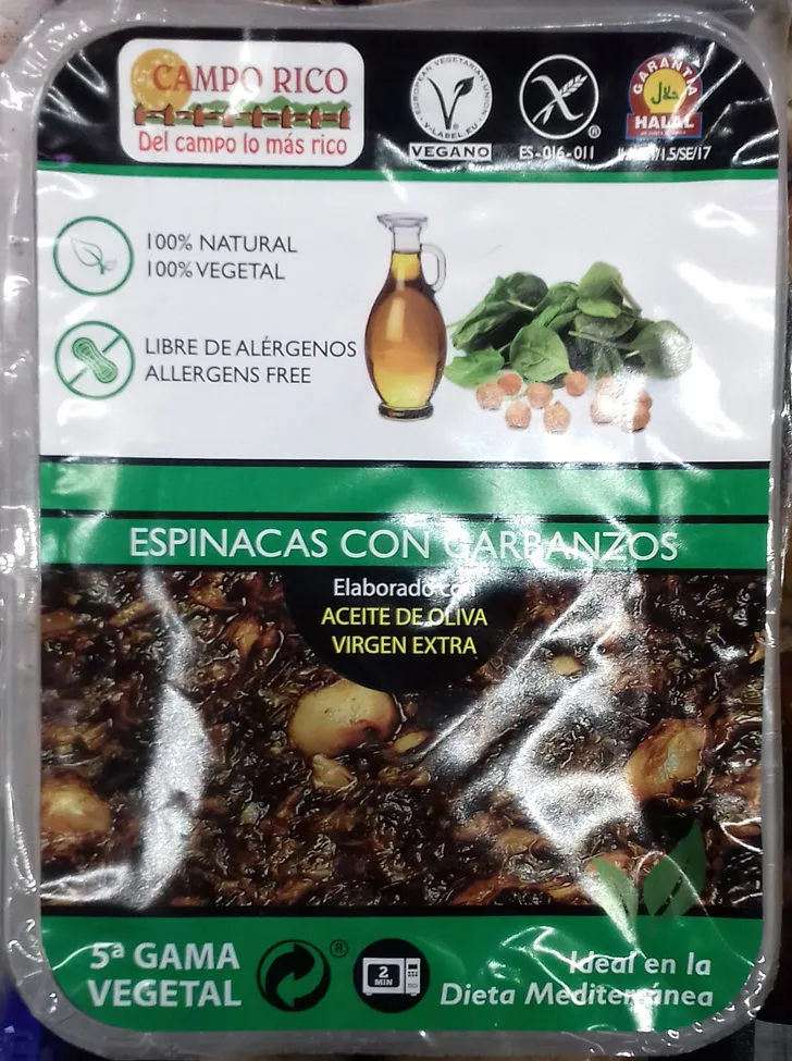 Espinacas con garbanzos