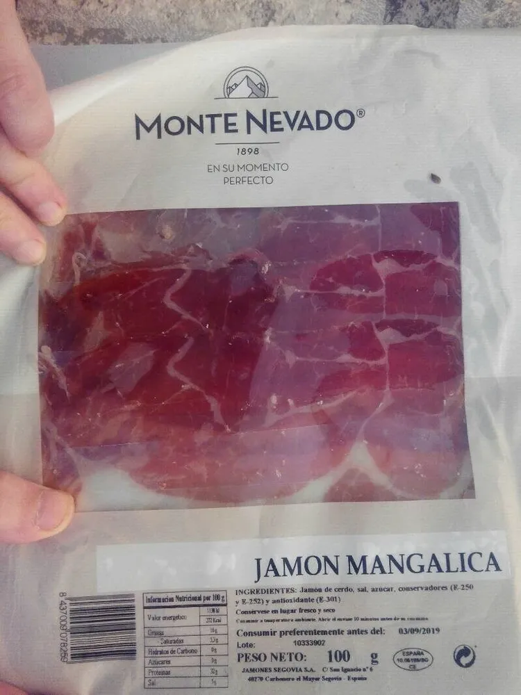 Jamón curado mangalica lonchas