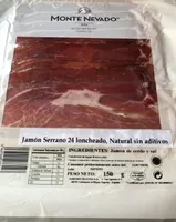 Jamón Serrano 24 loncheado,Natural sin aditivos