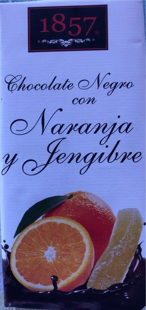Chocolate negro con naranja y jengibre