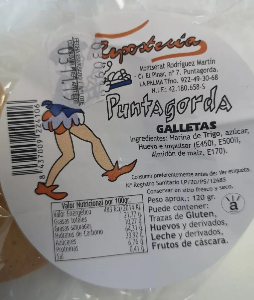 Repostería puntagorda, galletas