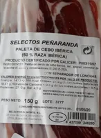 Paleta de cebo ibérica
