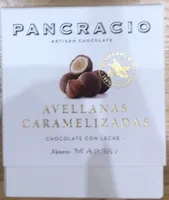 Avellanas caramelizadas con chocolate con leche