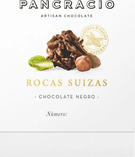 Rocas suizas de chocolate negro