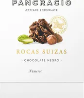 Rocas suizas de chocolate negro