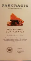 Chocolate con leche de macadamia con naranja