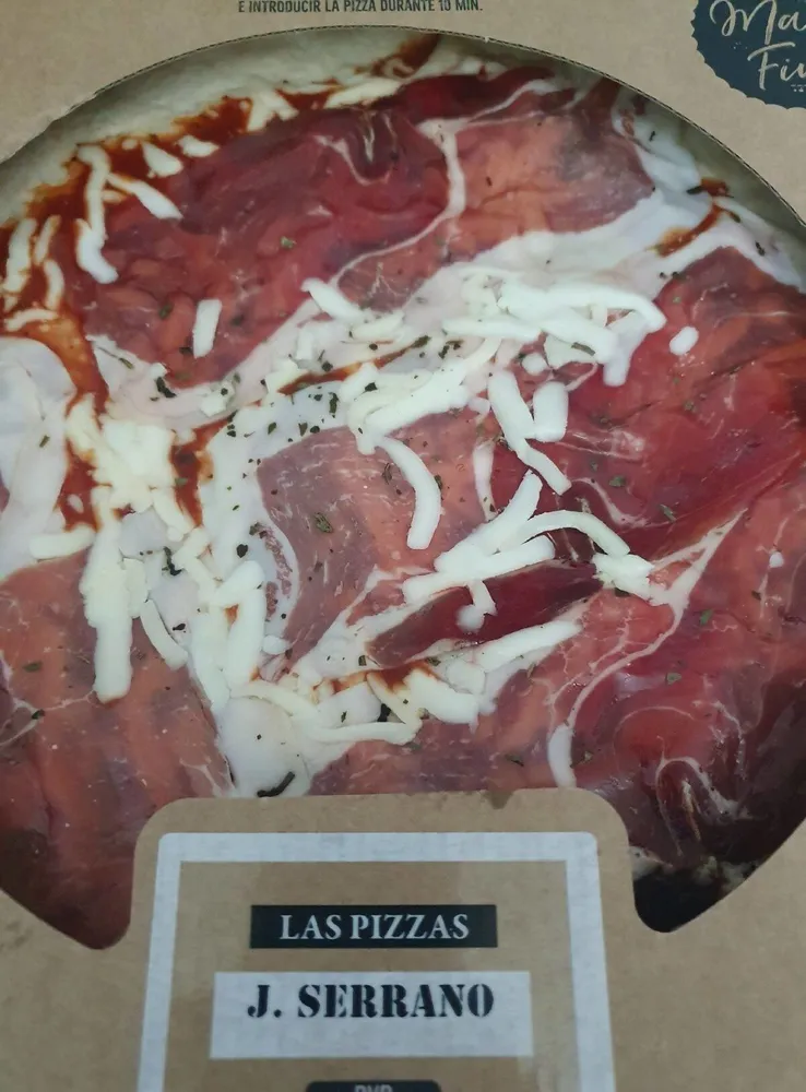 Pizza masa fina Jamón serrano