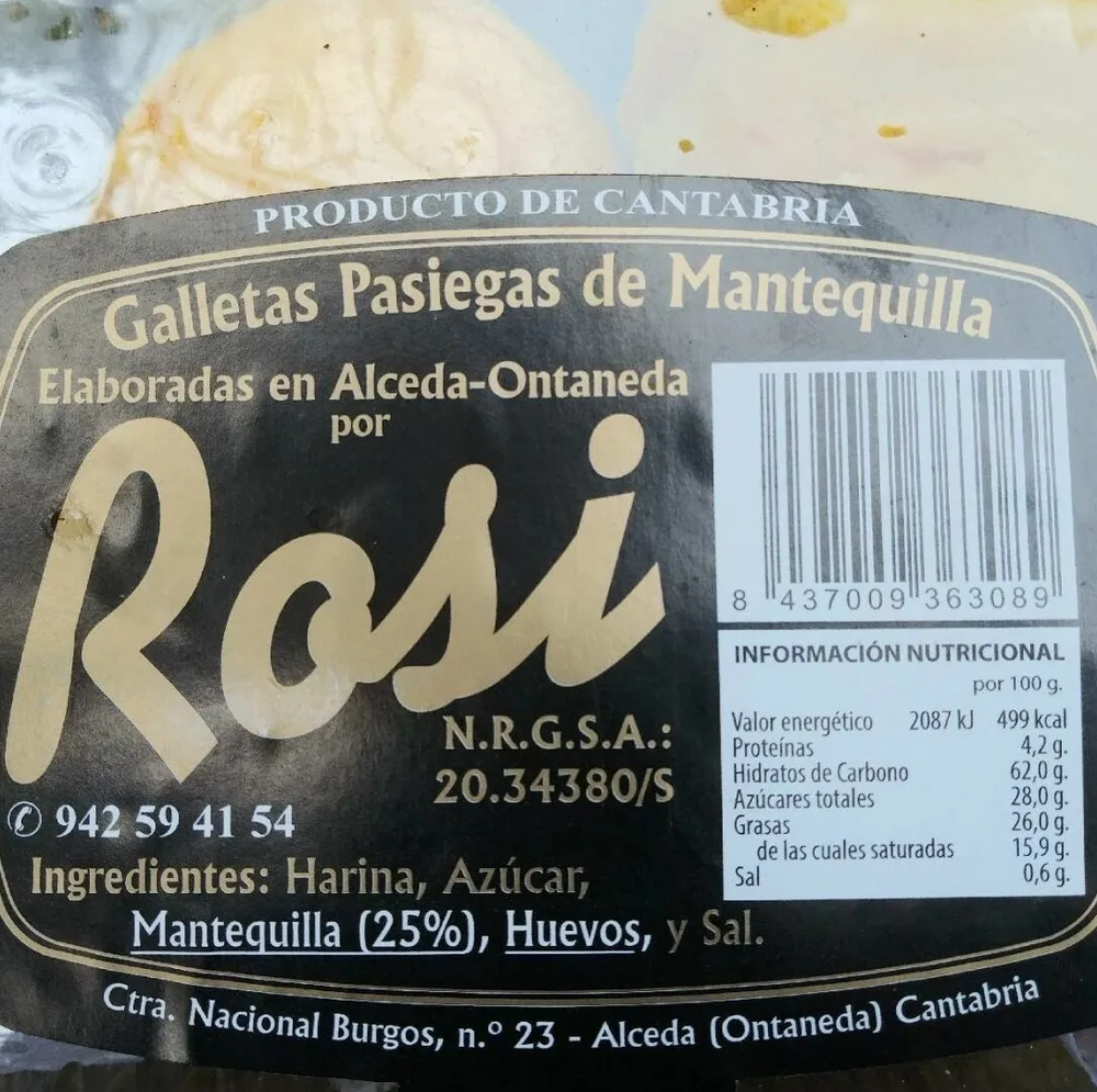 Galletas pasiegas de mantequilla