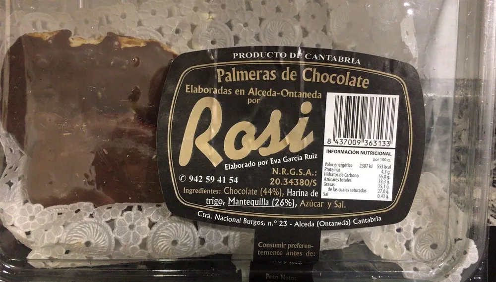 Palmeras de chocolate