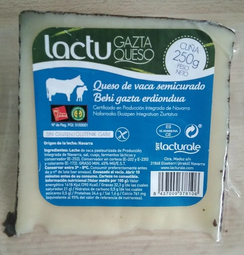 Queso de vaca semicurado