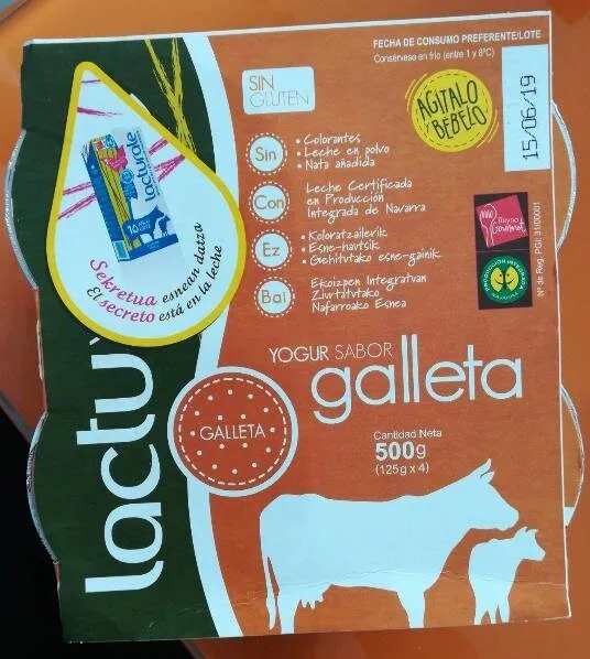 Yogur sabor galleta
