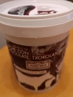 Helado leche con chocolate