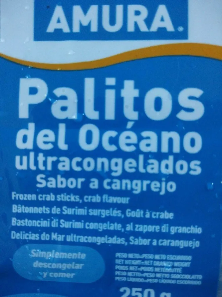 Palitos del océano ultracongelados