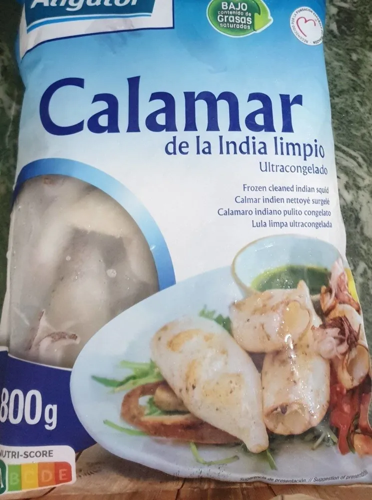 Calamar de la India Limpio