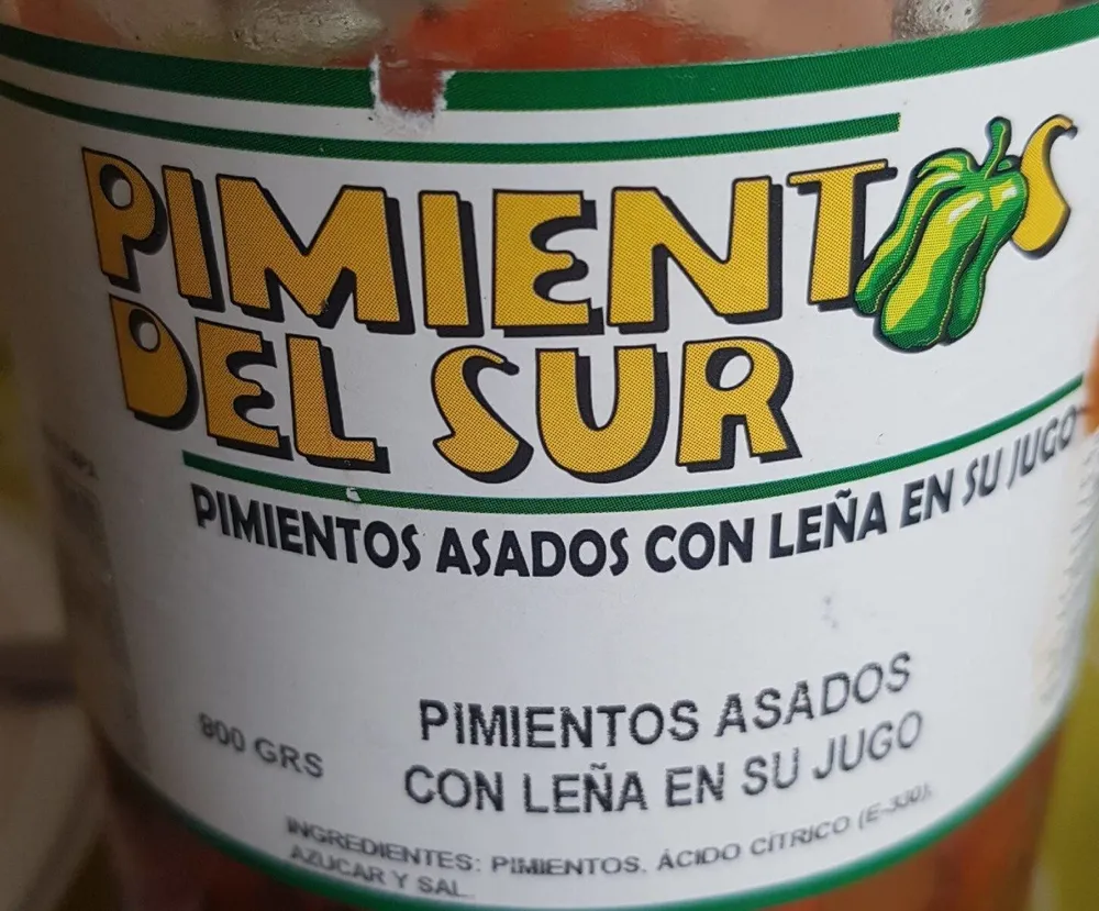 Pimientos asados con leña en su jugo