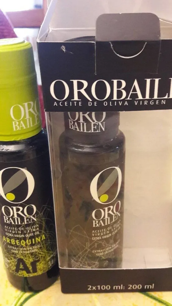 Aceite de oliva virgen extra estuche 2 botellas 100 ml variedad Picual y Arbequina