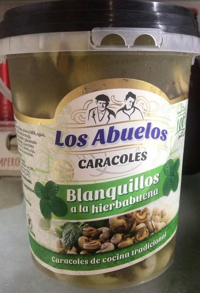 Caracoles. Blanquillos a la hierbabuena