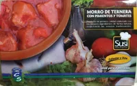 Morro de ternera con pimientos y tomates