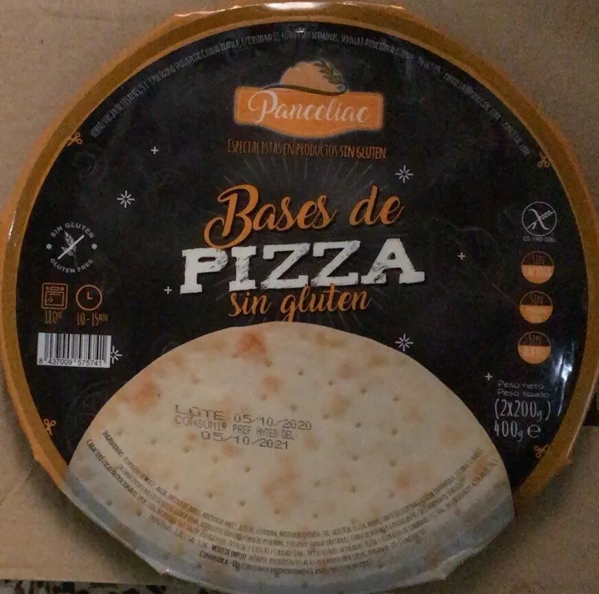 Bases de pizza sin gluten