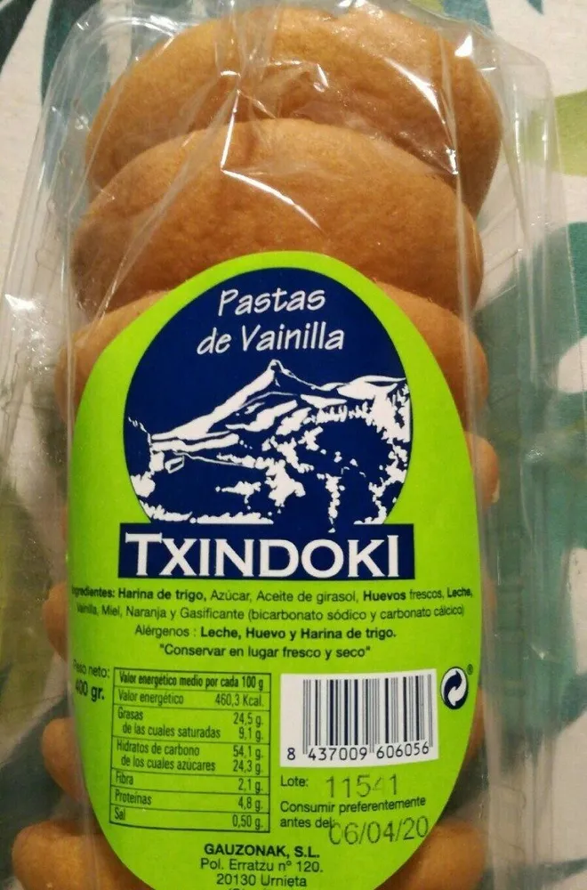Pastas de vainilla