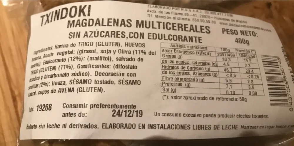 Magdalenas multicereales
