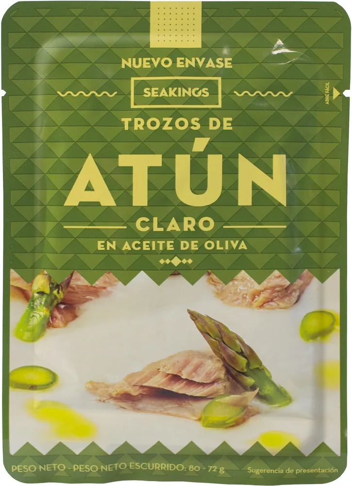 Trozo de atún claro en aceite de oliva