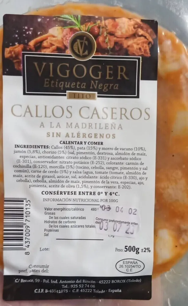 Callos caseros