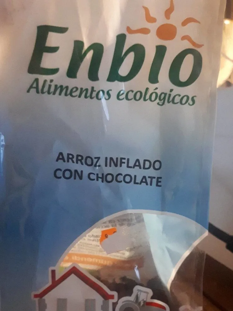 Arroz inflado con chocolate