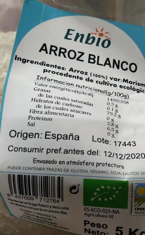 Arroz blanco