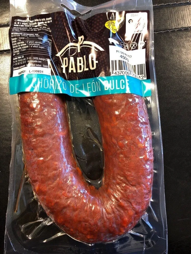 Chorizo de León dulce