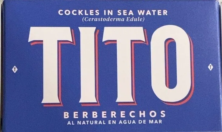 Berberechos al natural en agua de mar