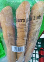 3 barras de pan