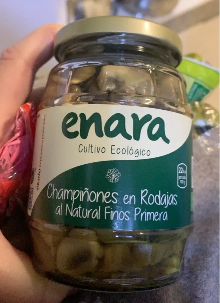 Champiñones en rodajas al natural