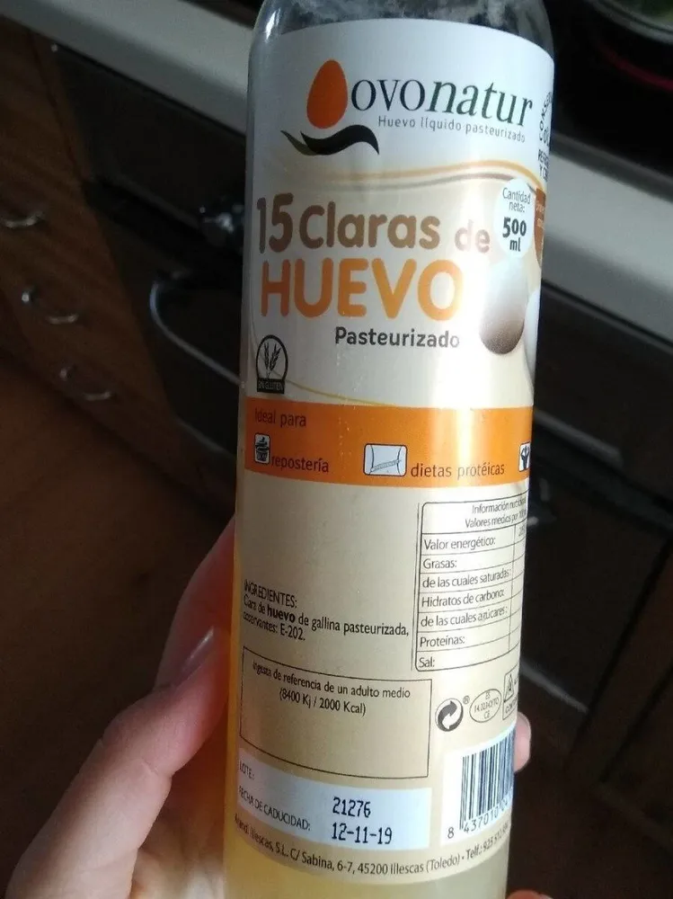 Claras huevo