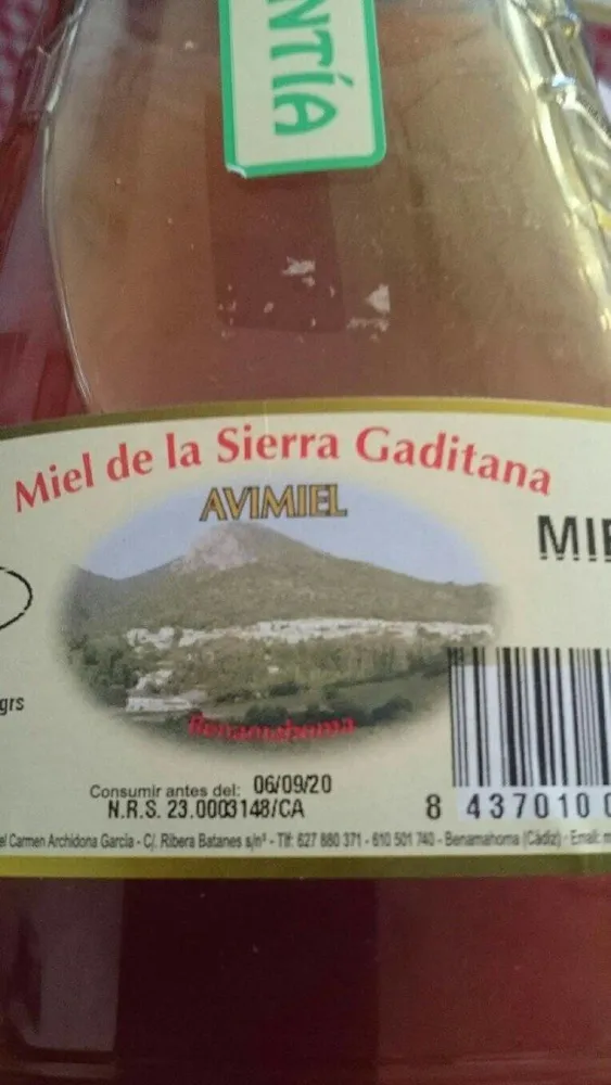 Miel de la Sierra gaditana